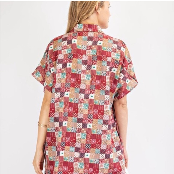 NWT Easel Patchwork Heart mini dress - Picture 5 of 8